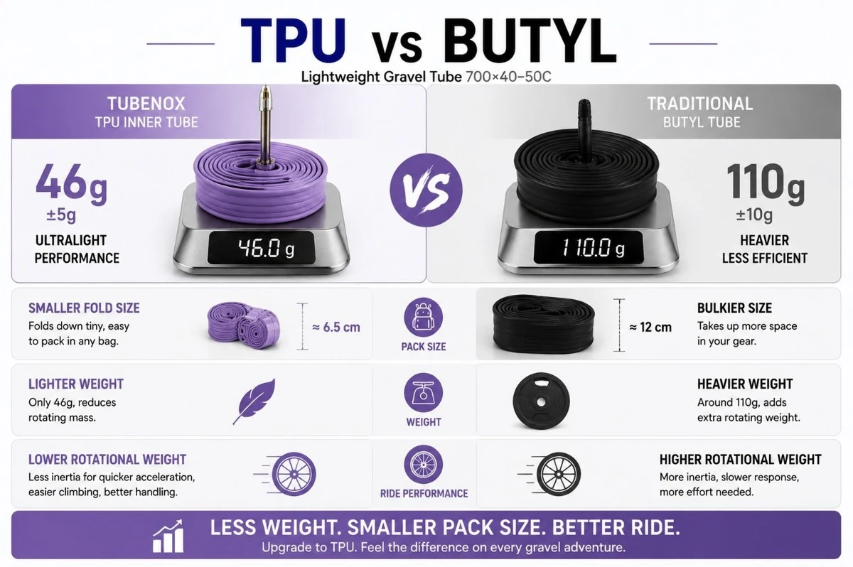 TPU tubes vs Butyl tubes TPU tubes vs Butyl tubes